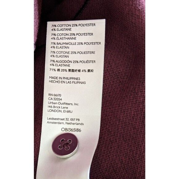 Maeve by Anthropologie Seamed Flare High Rise Cropped Burgundy Pants US 6 - Picture 8 of 10